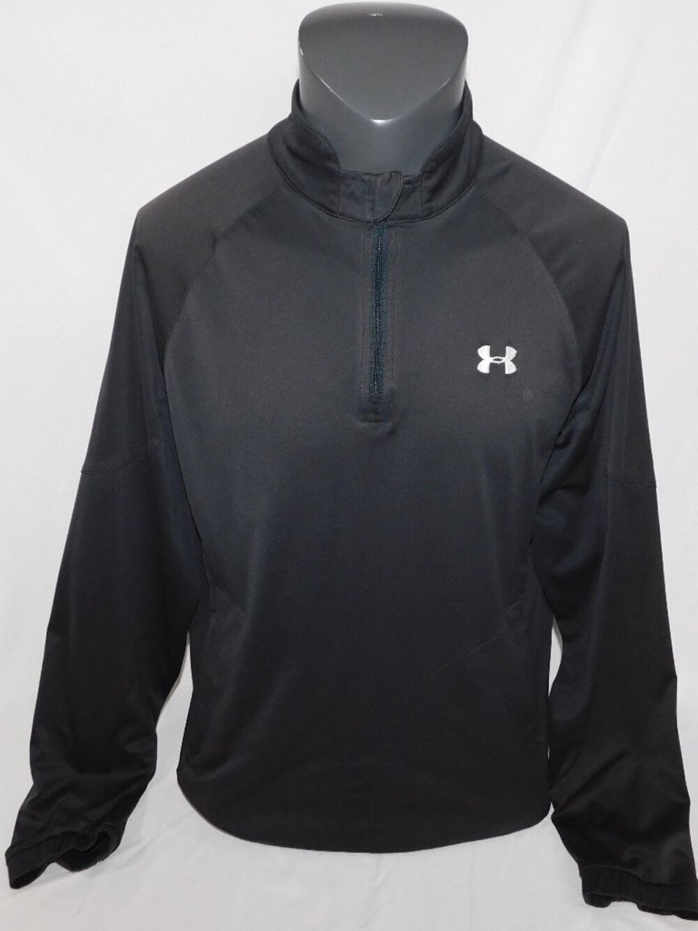 Under Armour allseason Black Long Sleeve 1/4 Zip Collar Pullover Shirt Mens M